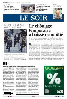 Le Soir édition Bruxelle